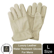 Load image into Gallery viewer, Kent &amp; Stowe Luxury Leather Water Resistant Gloves for Gardening, Men's Large