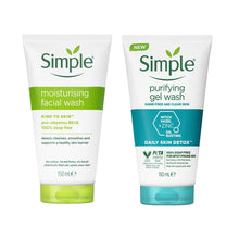 Load image into Gallery viewer, 2x150ml Simple Kind to Skin Moisturising/Purifying FacialWash for Sensitive Skin