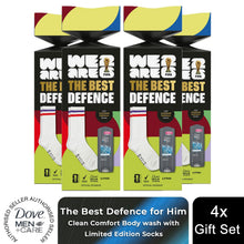 Load image into Gallery viewer, Dove Men+Care Best Defence Gift Set 3in1 Wash &amp; Socks Football Edition