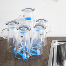 Load image into Gallery viewer, Haven Retractable Cup Drying Rack Adjustable Glass &amp; Mug Drainer Non-Slip Base