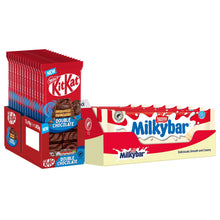 Load image into Gallery viewer, Nestle Sharing Bars, KitKat Chocolate 15x99g &amp; Milkybar White Chocolate 20x90g
