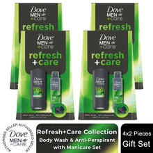 Load image into Gallery viewer, Dove Men+Care Refresh, Extra Fresh Body Wash, Deodorant and Manicure Gift Set