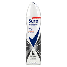 Load image into Gallery viewer, Sure Women Anti-Perspirant 72H Protection Deo Invisible Black &amp; White 150ml, 6pk