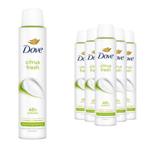 Load image into Gallery viewer, Dove Citrus Fresh Anti-Perspirant Aerosol 48H Sweat &amp; Odour Protection 200ml,6Pk