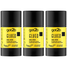Load image into Gallery viewer, Got2b Glued Wax Stick 50g Strong Hold Hair Styling Stick, 3 Pack