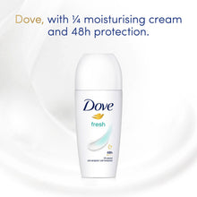 Load image into Gallery viewer, Dove Fresh Roll On AntiPerspirant up to 48H of Sweat &amp; Odour Protection, 6x50ml