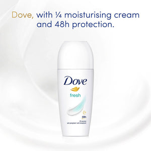 Dove Fresh Roll On AntiPerspirant up to 48H of Sweat & Odour Protection, 6x50ml