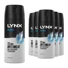 Load image into Gallery viewer, Lynx Ice Chill Anti-Perspirant Aerosol Deodorant Spray 72H Protection 150ml, 6pk