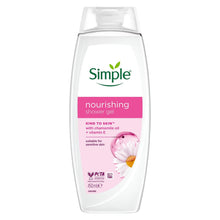 Load image into Gallery viewer, Simple Kind to Skin Nourishing Shower Cream with Gentle Formulation 450ml, 12 Pk