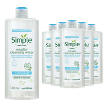 Load image into Gallery viewer, 3x or 6x 400ml Simple Water Boost Micellar Cleansing Water for Dehydrated Skin