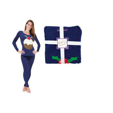 Load image into Gallery viewer, Women's Reindeer/Snowman Christmas Themed Winter Two-Piece Pyjama Set