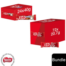 Load image into Gallery viewer, Nestle Chocolate Bar,KitKat Chocolate Bar 24x40g &amp; KitKat 2 Finger 72x20.7g