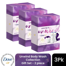 Load image into Gallery viewer, DOVE Unwind Body Wash Collection Gift Set 2 piece, Choose Your Pack Size 1,2,3 or 4