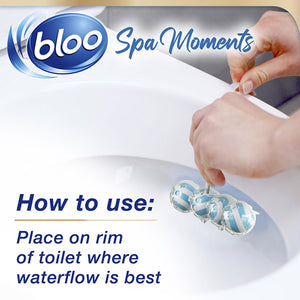 Bloo Toilet Rim Block Spa Moments Vitality Essential Oil 50g 6 Pack