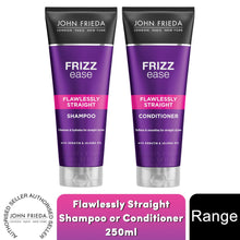 Load image into Gallery viewer, John Frieda Flawlessly Straight Haircare Range of Shampoo &amp; Conditioner 250ml