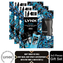 Load image into Gallery viewer, Lynx DON'T SWEAT Ice Chill Collection Gift Set for Him with Gym Towel &amp; Bottle