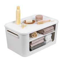 Load image into Gallery viewer, SmartStore Module 55L Open Fronted Storage Container With Lid, Stackable, White