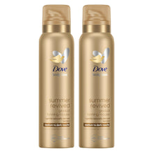 Load image into Gallery viewer, 2pk of 150ml Dove Derma Spa Gradual Self-Tan Body Mousse Medium to Dark