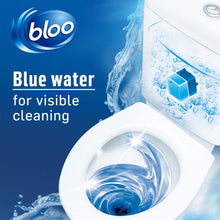 Load image into Gallery viewer, Bloo Toilet Blocks Original Blue Clean+Fresh with Fresh Fragrance 4x50g 14pk
