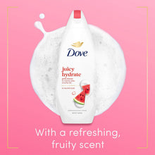 Load image into Gallery viewer, Dove Juicy Hydrate Body Wash Watermelon Moisturising Gentle Cleansing 225ml, 6pk