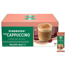 Load image into Gallery viewer, Starbucks Cappuccino Instant Coffee Sachets 40 x 18g - Creamy &amp; Rich Cafe Taste