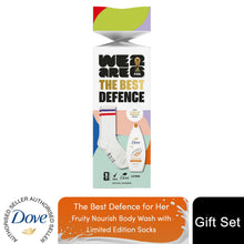 Load image into Gallery viewer, Dove Fruity Nourish Gift Set, Hydrating Body Wash &amp; Socks Football Edition