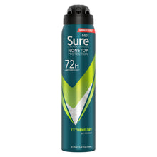 Load image into Gallery viewer, Sure Men Anti-perspirant 72H Nonstop Protection Extreme Dry Deodorant, 6x250ml
