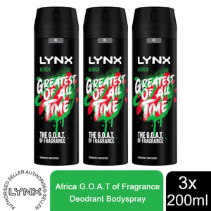 Lynx XL 48-Hour High Definition Fragrance Body Spray Deodorant, 3 Pack, 200ml