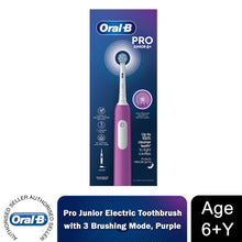 Load image into Gallery viewer, Oral-B Pro Junior Electric Rechargeable Toothbrush for Kids Aged 6+, Purple