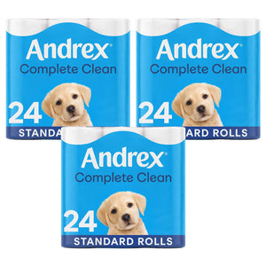 Andrex Toilet Roll Classic White Fragrance-Free 2 Ply Toilet Paper, 72 Rolls