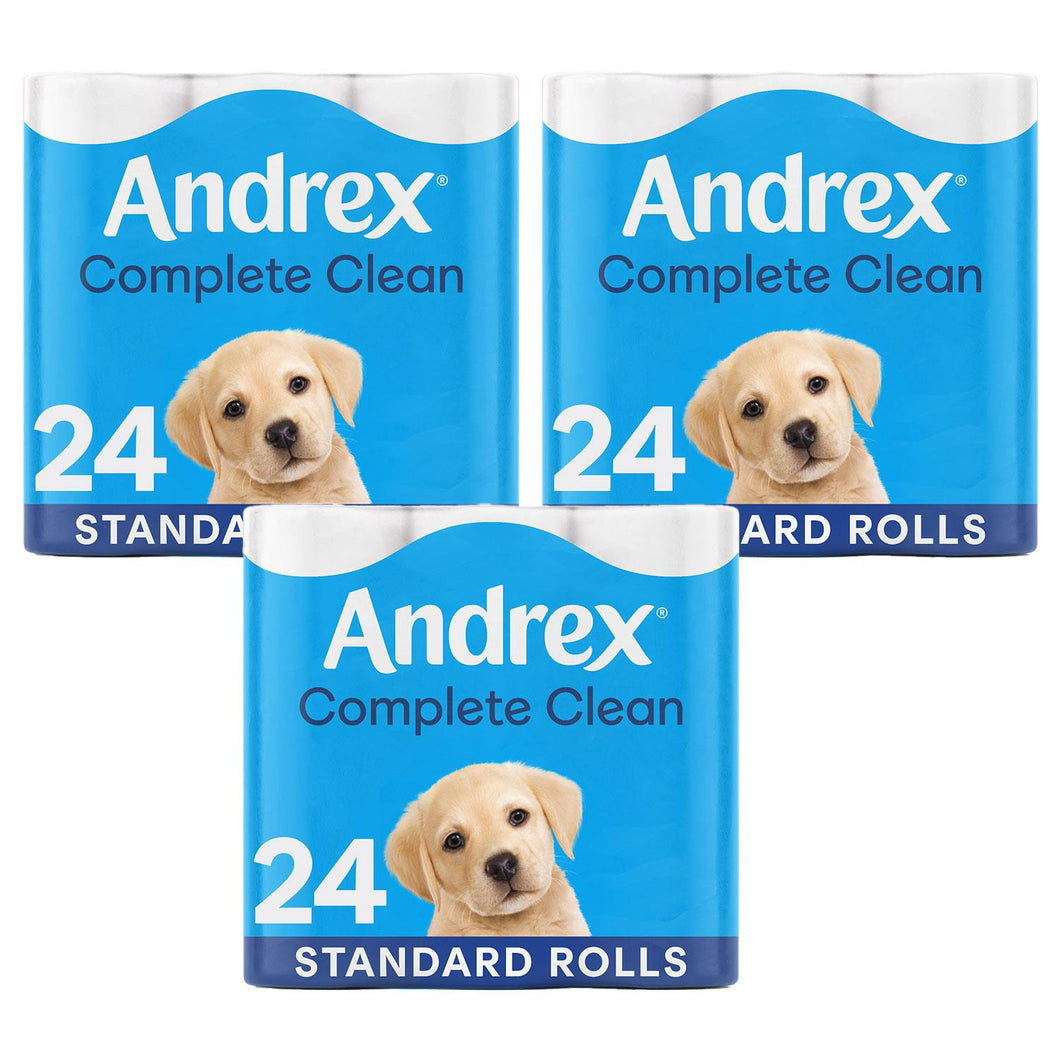 Andrex Toilet Roll Classic White Fragrance-Free 2 Ply Toilet Paper, 72 Rolls