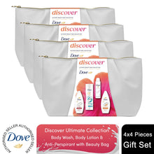 Load image into Gallery viewer, Dove Discover Ultimate Beauty Bag Gift Set , Body Wash, Deodorant &amp; Lotion