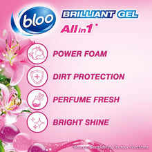 Load image into Gallery viewer, Bloo Toilet Rim Blocks Brilliant Gel All in 1 Cleaner Spring Rain Scent 42g 14pk