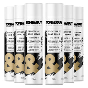 Toni & Guy Bond Repair Shampoo with StrengthPlex Technology 250ml, 6 Pack