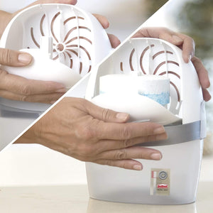 Unibond AERO 360º Moisture Absorber, Ultra-Absorbent Dehumidifier, Helps to Prevent Condensation, Mould & Musty Smells, Refillable Condensation Absorber, 1 Device incl. 1 Refill Tab 450g