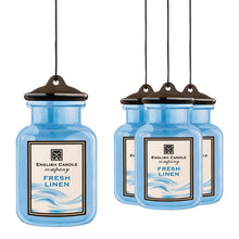 Load image into Gallery viewer, Swizzels English Candle Company EC2D3 Fresh Linen Car Air Freshener, Pack of 4