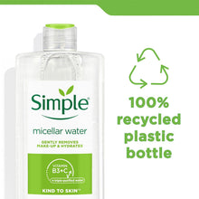 Load image into Gallery viewer, Simple Micellar Cleansing Water Hydrating Makeup Remover, 200ml or 400ml