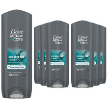 Load image into Gallery viewer, Dove Men+Care 3 in 1 Body, Face &amp; Hair Wash Eucalyptus + Mint 250ml, 6 Pack