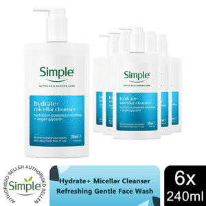 Simple Face Wash Cleanser Purify, Repair, Hydrate, Age Resist, Smooth+ Gel,240ml