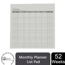 Load image into Gallery viewer, Haven Weekly or Monthly Check List Pad for Task, Goals, Notes, Meals &amp; Reminders
