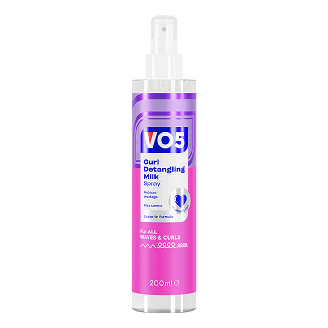 VO5 Curl Detangling Milk 200ml, Frizz Control, Curly Hair Leave-In Formula