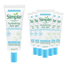 Load image into Gallery viewer, Simple Water Boost Hydrating Eye Gel for Puffy &amp; Tired Eyes 25ml, 6 Pack