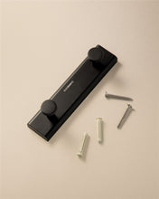 Load image into Gallery viewer, COSMIC Hook Black Matte Dual: Adhesive or Screws Measures 14 x 3.6 x 3.2 cm
