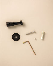 Load image into Gallery viewer, COSMIC Hook Black Matte Installation with Screws Measures 20 x 6.5 x 5.1 cm