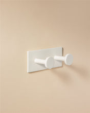 Load image into Gallery viewer, COSMIC Hook White Matte Dual: Adhesive or Screws Measures 4.5 x 4.5 x 11 cm