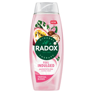 12x Radox Mineral Therapy Feel Indulged Shower Cream Passion Fruit & Shea, 450ml