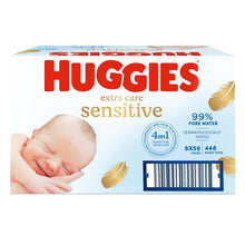 Load image into Gallery viewer, Huggies Pure Extra Care Sensitive Fragrance-Free Baby Wipes with 99% Pure Water