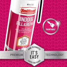 Load image into Gallery viewer, Unibond Indoor Fill &amp; Repair Sealant Paintable Pressure Pack White, 310g
