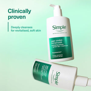 Simple Face Wash Cleanser Purify, Repair, Hydrate, Age Resist, Smooth+ Gel,240ml
