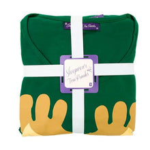 Load image into Gallery viewer, Women's Snowman Christmas-Themed Winter Two-Piece Pyjama Set, Green, Size - 18